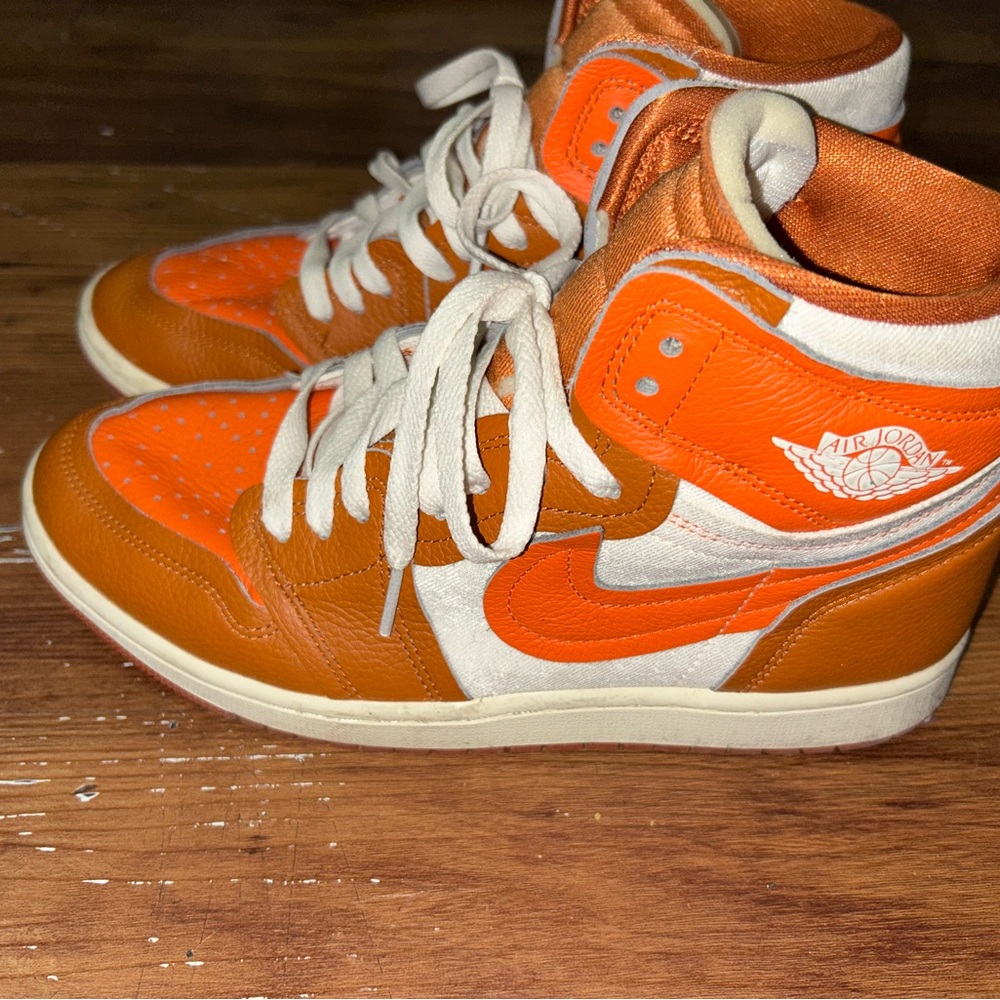 Jordan Women's High-Top Sneakers in Orange and White